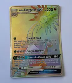 Pokemon Alolan Exeggutor GX Secret Rare Full Art Holo 118/111 Crimson Invasion - Image 1