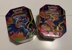 Pokemon lot of 2 Mega Charizard Tins - Image 1