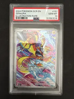 Pokemon TCG Zeraora 151/142 Stellar Crown Holo Card PSA 10 - Image 1