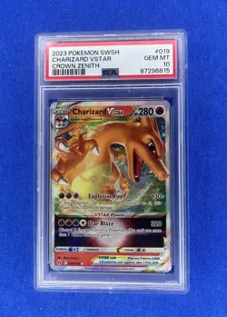 2023 Pokemon SWSH Crown Zenith Charizard VSTAR #019/159 PSA 10 Gem Mint - Image 1