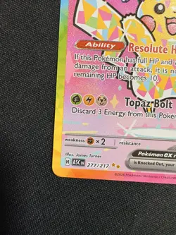 Pokemon TCG Pikachu EX 277/217 SIR - Ascended Heroes - NEAR MINT - Image 3