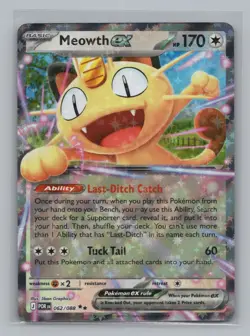 Meowth ex Holo 062/088 ME03: Perfect Order Pokemon TCG NM Double Rare - Image 1