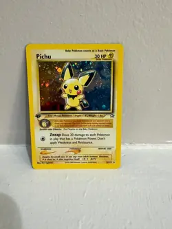Pokemon Pichu 1st Edition Neo Genesis 12/111 Unlimited Holo Rare LP/LP+ - Image 1