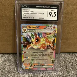 POKEMON TCG Flareon ex 014/131 Sv: Prismatic Evolutions Holo CGC Mint+ 9.5 - Image 1