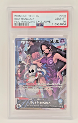 2025 One Piece EN PSA Magazine Exclusive Boa Hancock OP07-038 PSA 10 - Image 1