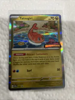 Pokemon Tatsugiri SVP 118 Twilight Masquerade Battle Stamped Card LP- - Image 1