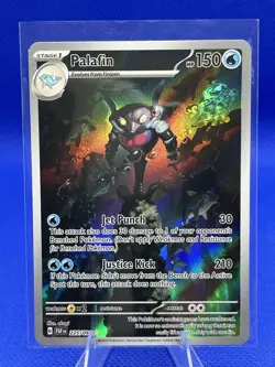 Pokemon TCG Palafin Scarlet & Violet Paldean Fates Holo Card 225/091 IR - Image 1