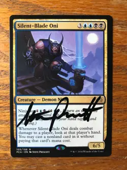 Magic the Gathering MTG Silent-Blade Oni Planechase Anthology signed NM - Image 1