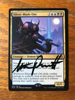 Magic the Gathering MTG Silent-Blade Oni Planechase Anthology signed NM - Image 2
