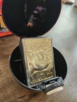 Pokemon Jigglypuff 23K Gold Plated Trading Card 1999 Burger King COA Pokeball - Image 1