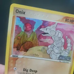 Pokemon TCG Onix Unseen Forces STAMPED HOLO 65/115 80 HP 2005 English Basic - Image 2