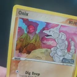 Pokemon TCG Onix Unseen Forces STAMPED HOLO 65/115 80 HP 2005 English Basic - Image 3