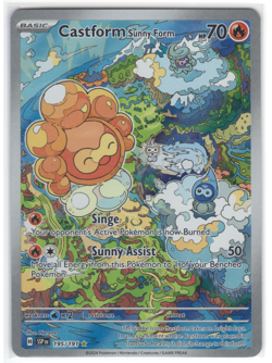 Pokemon Castform Sunny Form Surging Sparks SSP #195/191 Illustration Rare Holo N - Image 1