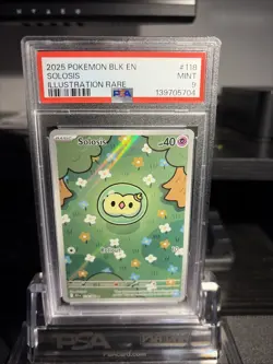 Pokemon TCG Solosis Black Bolt PSA 9 - Image 1