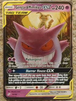 Pokemon-Gengar & Mimikyu GX 53/181 Sm-Team Up Holo - Image 1