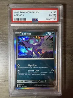 2023 Pokemon Paldea Evolved Sableye PSA 6 EX-MT - Image 1