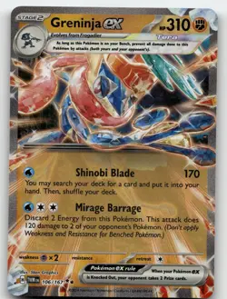 GRENINJA EX 106/167 DOUBLE RARE TWILIGHT MASQUERADE POKEMON NEAR MINT - Image 2