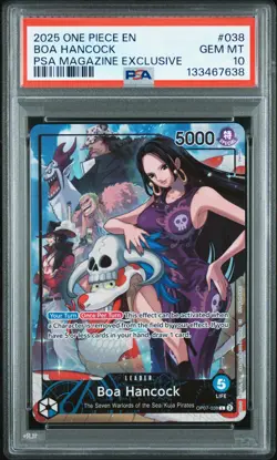 2025 ONE PIECE PROMOS PSA MAGAZINE EXCLUSIVE #038 BOA HANCOCK PSA 10 - Image 1
