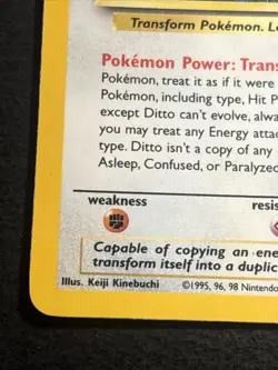Ditto 3/62 Pokemon TCG Fossil Holo Foil Rare Card Moderately Played MP - Image 5