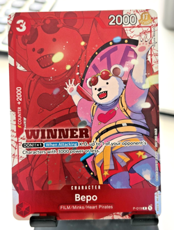 Bepo (Winner Pack Vol. 7) P-019 One Piece Promotion Cards Foil - RARE - Image 2