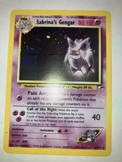 Pokemon Sabrina's Gengar Gym Challenge Holo Rare 14/132 English Card 2000 - Image 1