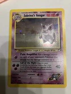 Pokemon Sabrina's Gengar Gym Challenge Holo Rare 14/132 English Card 2000 - Image 5