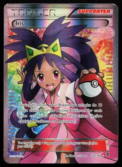 Iris 101/101 Holo Full Art Plasma Blast Pokemon Card - Image 1