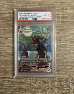 Umbreon VMAX 215/203 Alt Art Evolving Skies Pokemon - PSA 10 GEM MINT - Image 3
