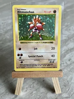 Pokemon TCG Hitmonchan 7/102 Base Set *Shadowless* (English) - MP - Image 1