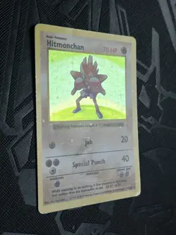 Pokemon TCG Hitmonchan 7/102 Base Set *Shadowless* (English) - MP - Image 4