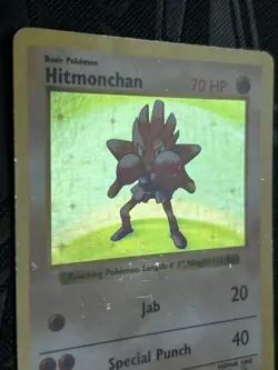 Pokemon TCG Hitmonchan 7/102 Base Set *Shadowless* (English) - MP - Image 5