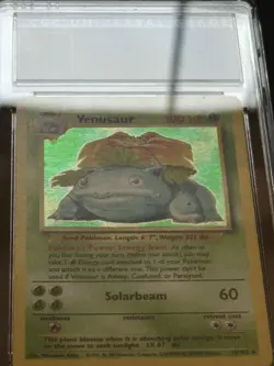 Venusaur 15/102 Holo Base Set Pokemon Unlimited CGC 7.5 Near Mint + - Image 4