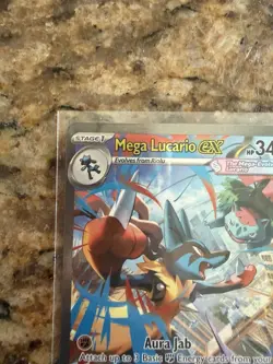 Pokemon Mega Lucario EX 179/132 Me01: Mega Evolution Holo Rare 340 HP - Image 3