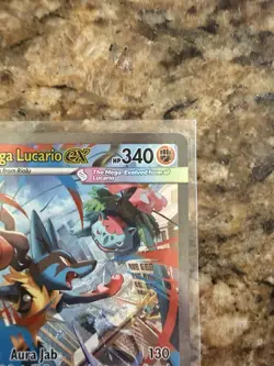 Pokemon Mega Lucario EX 179/132 Me01: Mega Evolution Holo Rare 340 HP - Image 4
