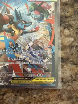 Pokemon Mega Lucario EX 179/132 Me01: Mega Evolution Holo Rare 340 HP - Image 5