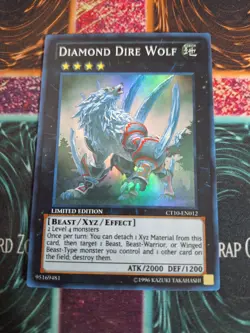 Yu-Gi-Oh! TCG Diamond Dire Wolf CT10-EN012 Limited Super Rare Near Mint b2/ - Image 1