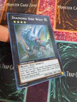 Yu-Gi-Oh! TCG Diamond Dire Wolf CT10-EN012 Limited Super Rare Near Mint b2/ - Image 2