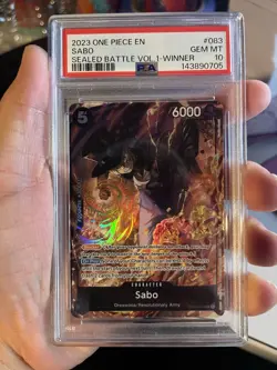 2023 One Piece Promos Sabo Sealed Battle Vol.1-Winner PSA 10 #083 - Image 1