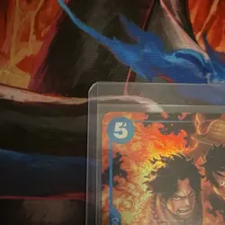 One Piece Portgas.D.Ace Rare Foil Two Legends OP08-052 6000 Power Parallel - Image 2
