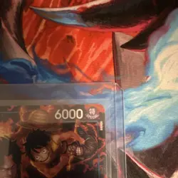 One Piece Portgas.D.Ace Rare Foil Two Legends OP08-052 6000 Power Parallel - Image 5