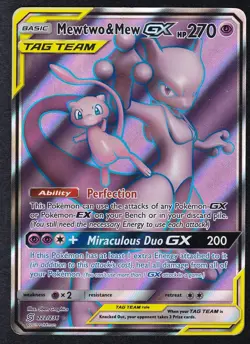 Pokemon TCG Mewtwo and Mew GX Card 222/236 Rare Unified Minds - Image 1