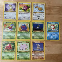 Pokemon Lot of 10 Cards - 1999 Jungle 1st Edition Vintage LP-NM - Image 1