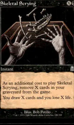 MTG Skeletal Scrying 161 LP Magic The Gathering 2001-2002 - Image 1