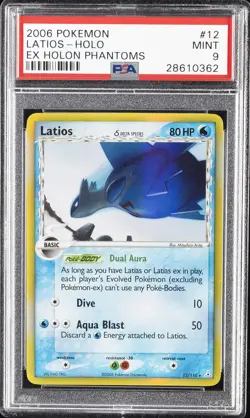 2006 POKEMON EX HOLON PHANTOMS #12 LATIOS-HOLO PSA 9 - Image 1