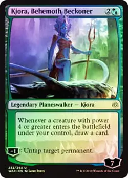 Kiora, Behemoth Beckoner FOIL War of the Spark HEAVILY PLD CARD ABUGames - Image 1