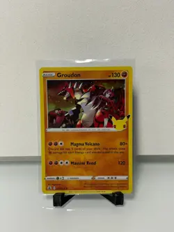 Groudon 017/025 Pokemon Holo Trading Card - 25th Anniversary - Image 1