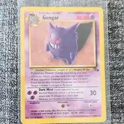 Pokemon TCG Gengar Fossil 20/62 Non-Holo Card Unlimited WOTC 1999 - Image 1