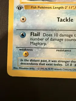Magikarp 35/102 1st Edition Uncommon Base Set Shadowless Pokemon English LP - Image 3