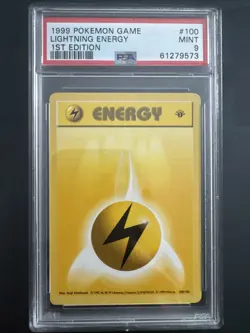 1999 Pokemon Game Lightning Energy Mint 9 - Image 1