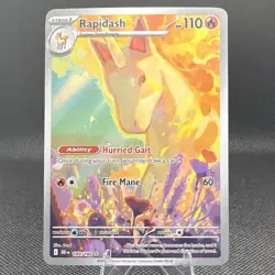 Pokemon Rapidash Illustration Rare Holo SV10 189/182 Stage 1 110 HP Hurried Gait - Image 1